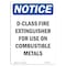 Signmission OSHA Notice, 7" Height, D-Class Fire Extinguisher For Sign, 7" X 5", Portrait OS-NS-D-57-V-10940 - alternate 1